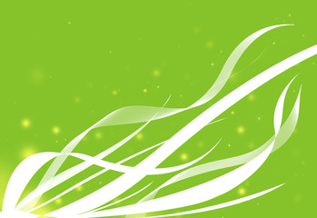 Green wave and glitter