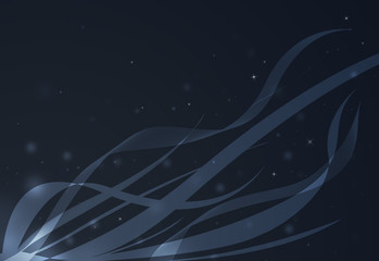 Night Black wave and glitter