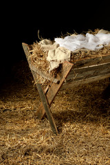 Old Manger with Swaddling Clothes