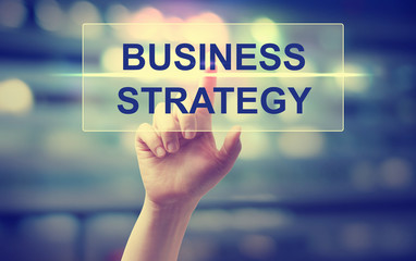 Hand pressing Business Strategy