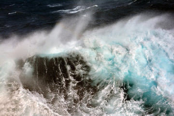sea wave during storm in atlantic ocean - 93964802