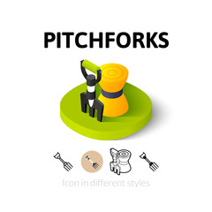 Pitchforks icon in different style