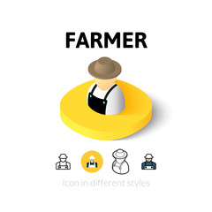 Farmer icon in different style