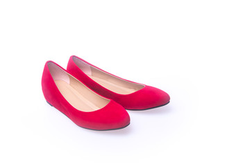 shoe. red and fashion woman shoes on a background.