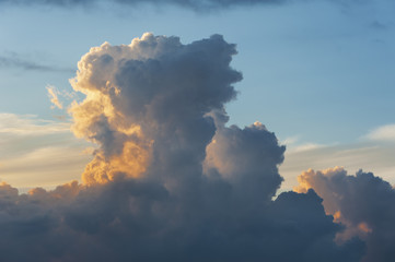 cloudscape at sunrise with dramatic cloud