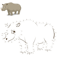 Connect the dots to draw animal educational game © Oleksandr Pokusai
