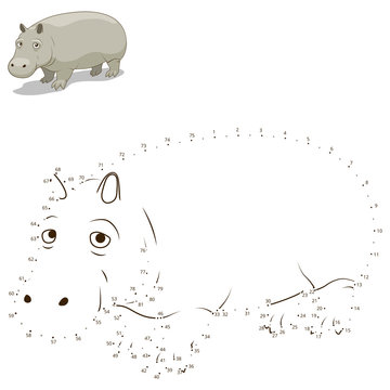 Connect the dots to draw animal educational game 