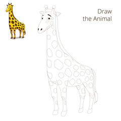 Draw the animal educational game giraffe  © Oleksandr Pokusai