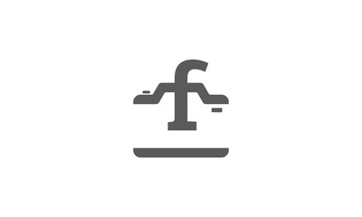 initial letter F with camera logo design template