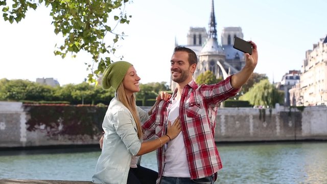 Young Couple visiting Paris