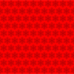 Red background with snowflakes, vector illustration