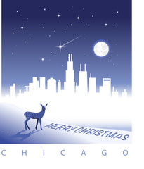 Obraz premium Chicago Christmas Card