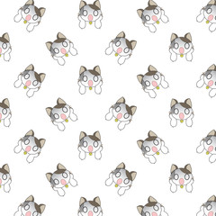 Cute Cartoon Cats Pattern.