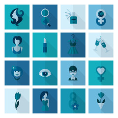 Womans Day Icon Set