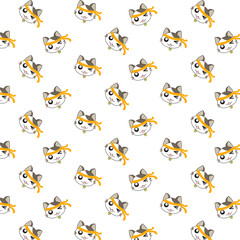 Cute Cartoon Cats Pattern.