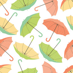 Colorful umbrellas seamless pattern
