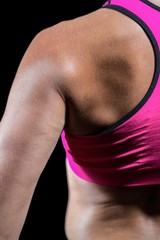 Fototapeta na wymiar Close up of muscular woman