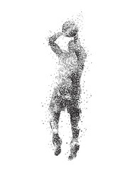 Naklejka premium basketball player, silhouette