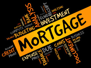MORTGAGE word cloud, business concept