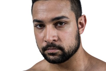 Obraz premium Muscular man frowning at camera 