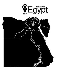 Egypt map. Regions of Egypt
