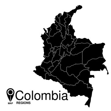 Colombia map regions