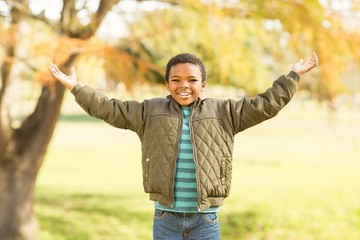 Portrait of a little boy with outstretched arms © WavebreakMediaMicro