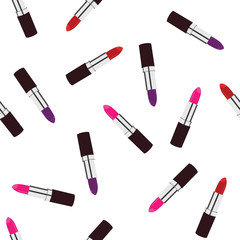 Obraz premium Seamless pattern with lipstck