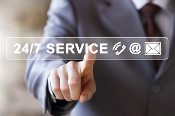 Business button 24 hours service icon web