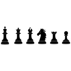 Black chess pieces