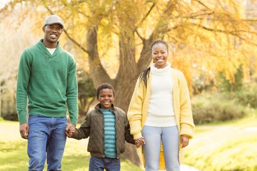 Portrait of a young smiling family