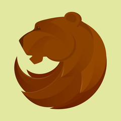 Bear head vector