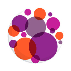 Abstract round dots logo.