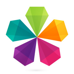 Vector colorful star logo.