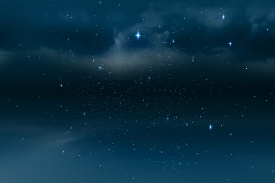 Stars twinkling in night sky