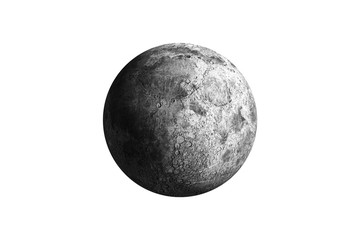 Digitally generated full grey moon