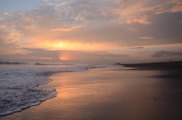 辻堂海岸　夕日