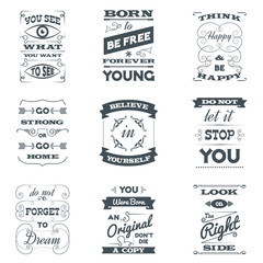 Fototapeta premium Quotes Typography Set
