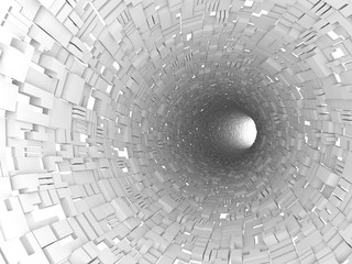Digital 3d illustration. Abstract tunnel interior
