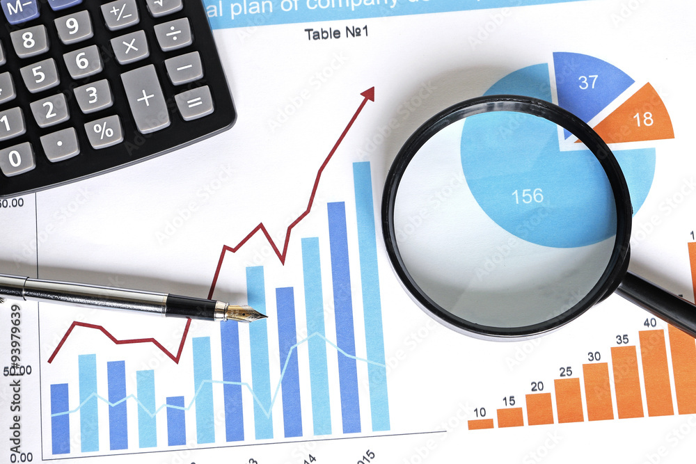 Poster сhart web business diagram statistic pen loop