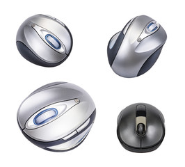 Set of a computer mouses isolated on a white background