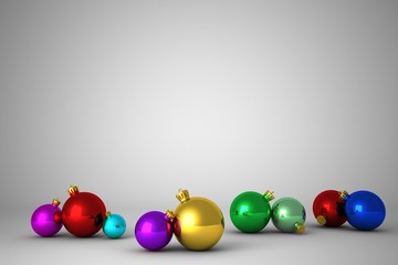 Obraz premium Colourful christmas baubles