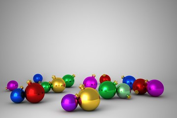 Obraz premium Colourful christmas baubles