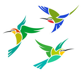 Stylized Birds - Bee-eater