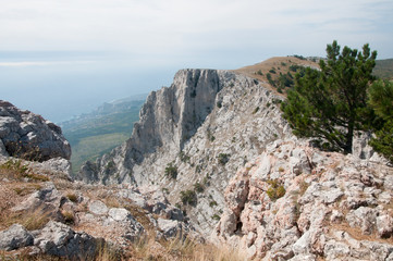 View of Crimea from the top of 1234-metre high Ai-Petri mountain