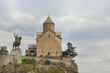Fototapeta na wymiar Narikala fortress and the old town Tbilisi, Georgia.