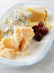 cheeses on plate