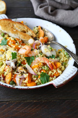 paella with bulgur