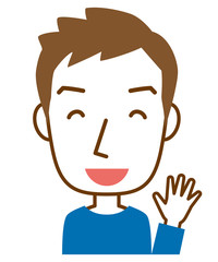 喜ぶ男性　表情ポーズ