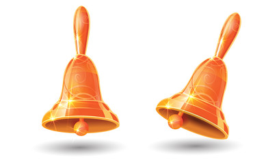 Beautiful school bell with a gold ornament